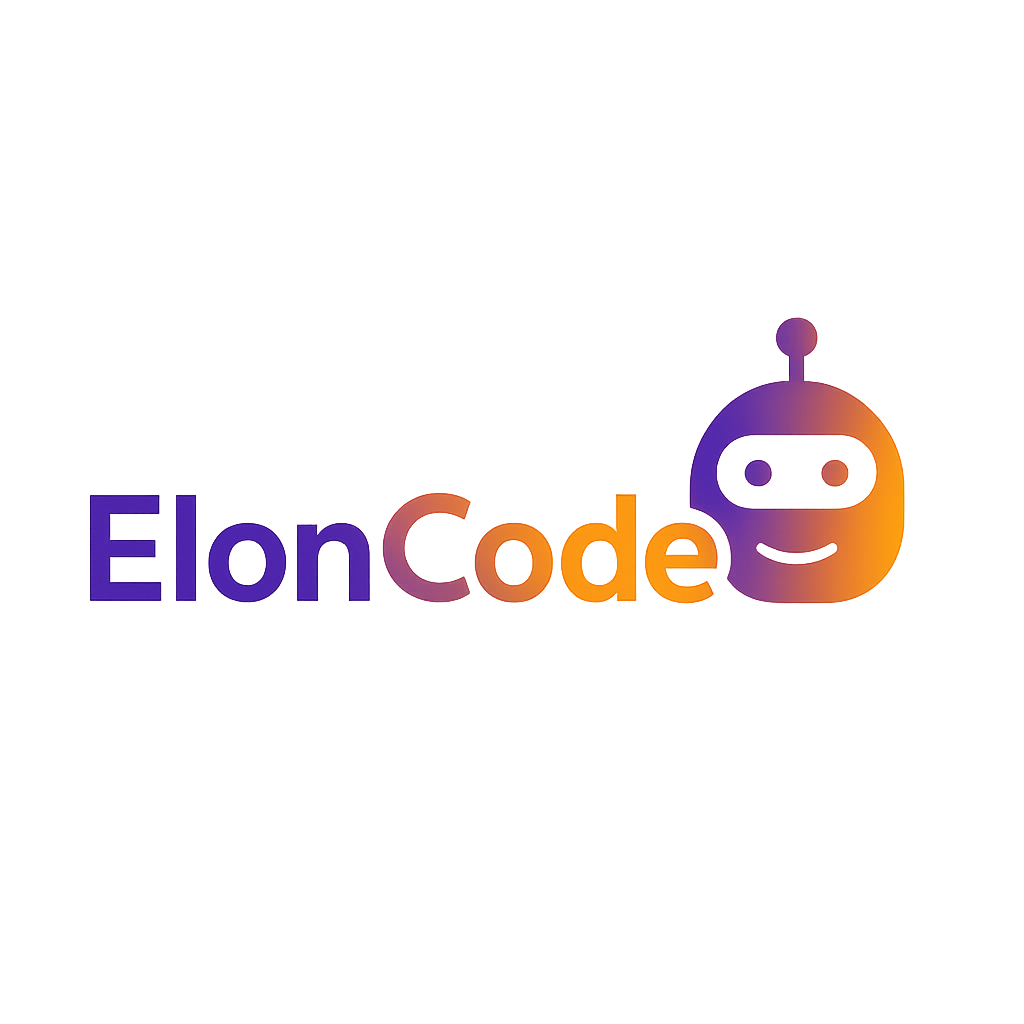 eloncode logo mit roboter icon